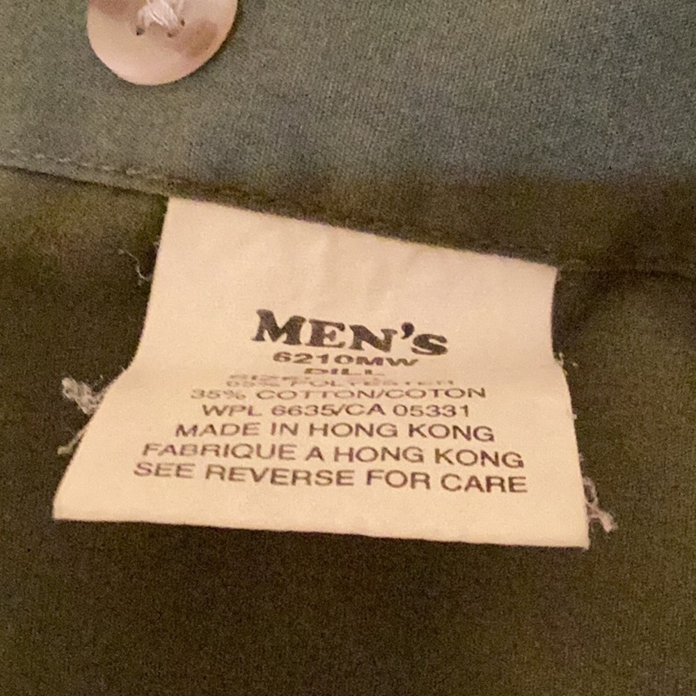 Men’s Woolrich Button Up Teton Short-Sleeve Shirt (XL) Army green. - Picture 6 of 7